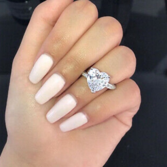 New Stamped 925 Silver Heart ❇️ Sparkle Ring - Picture 3 of 7